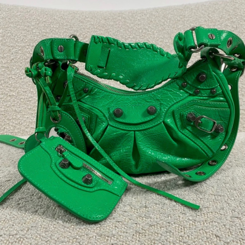 Authentic Pre-Owned Balenciaga Le Cagole XS Shoulder Green